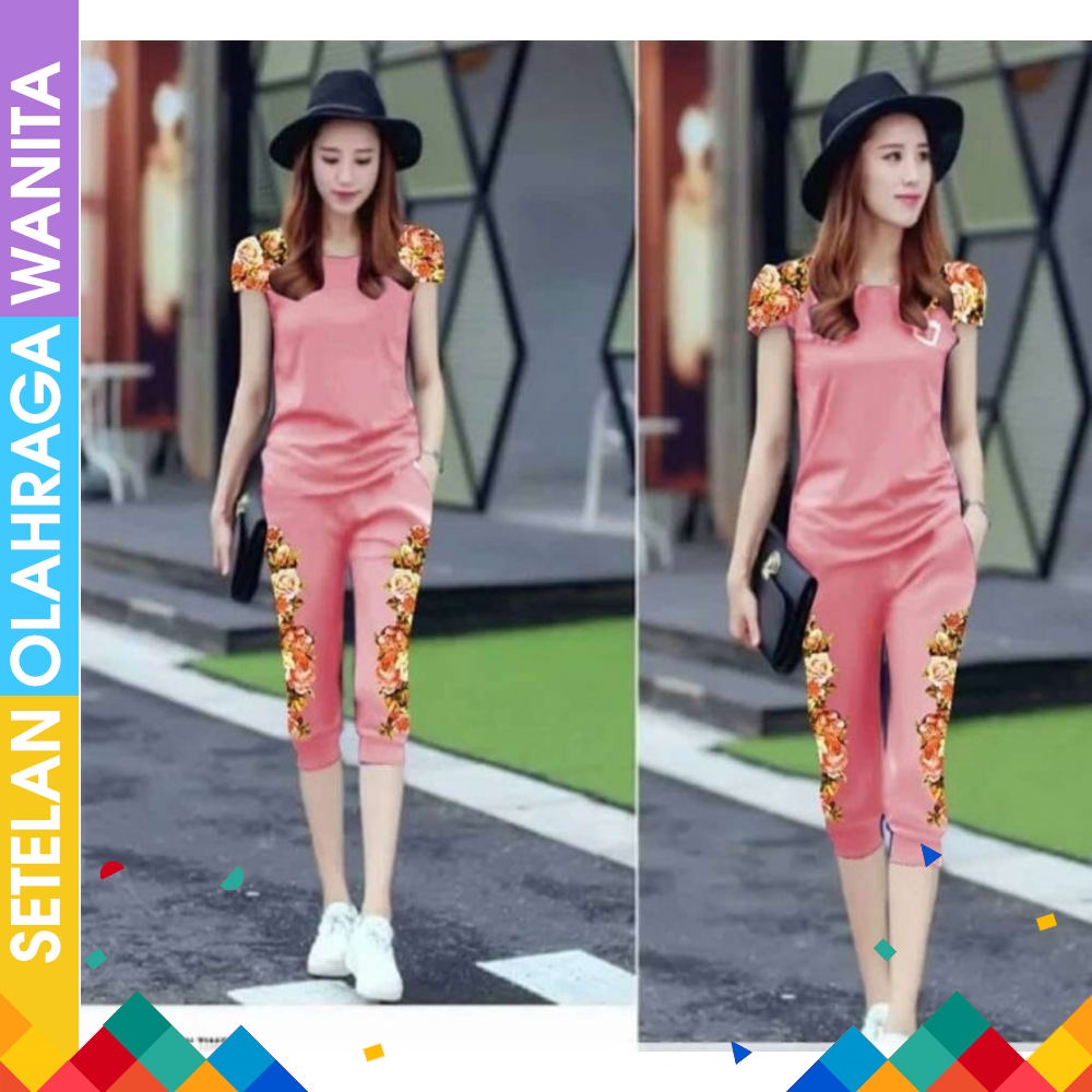 SETELAN TUNIK JUMBO TERMURAH BAJU SENAM.MUSLIMAH JUMBO.SIZE BAJU SENAM YOVIS JUMBO Baju Senam Wani