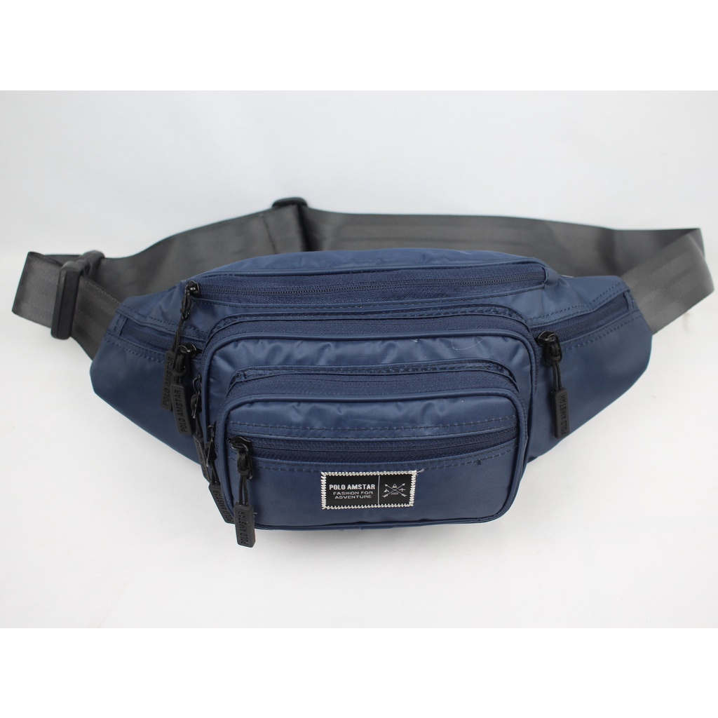 Tas Pria Tas Selempang Waistbag Polo Amstar Bahan Nilon Waterproof Tas Pinggang Tas Selempang Terbaru Tas Pria Kekinian