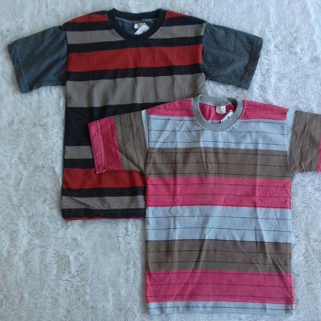 Kaos Oblong Salur Anak Size L/ 6 - 7 tahun