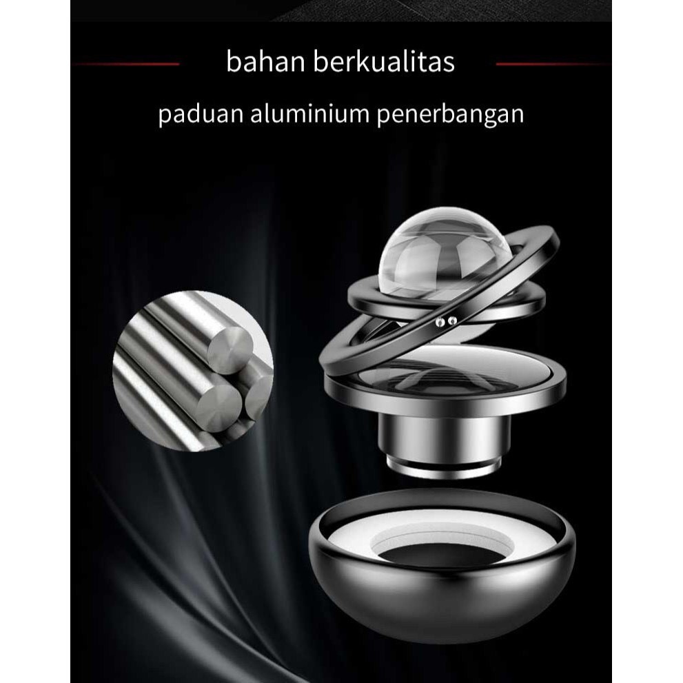 Parfum Mobil Tenaga Surya Berputar Otomatis Dengan Bola Cristal