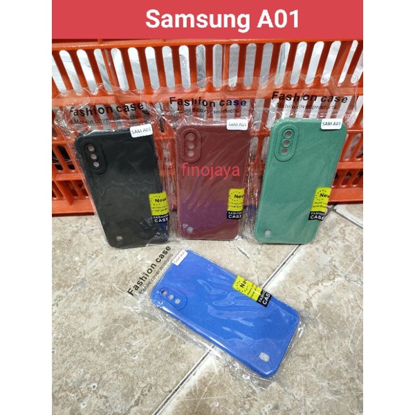 Softcase Samsung A01 M01 Silikon Casing Selicon Case Macaron Pelindung Pro Camera