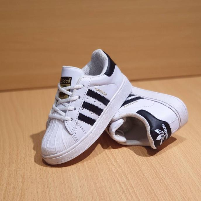 Sepatu Anak Adidas Superstar Kids Tali Putih - Sepatu Bayi Adidas Baby