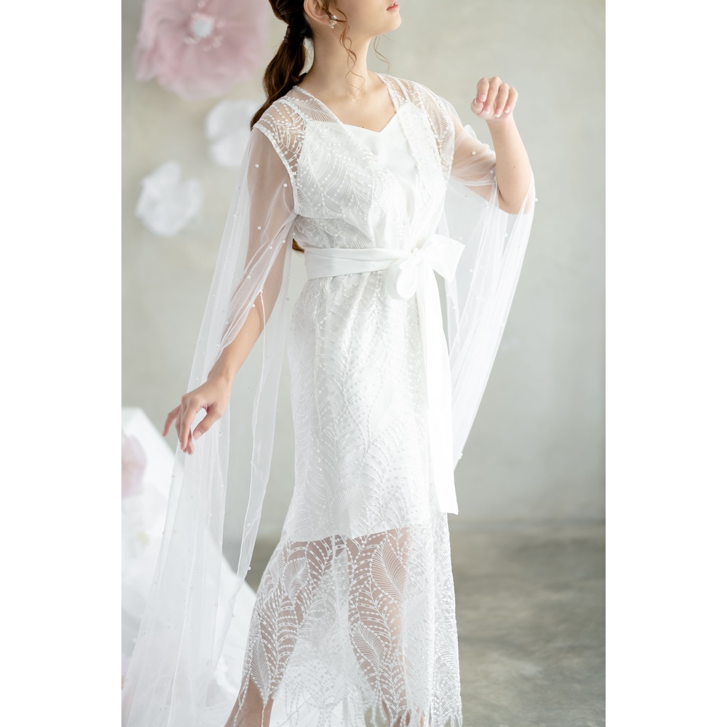 Belle Robe- FAE Collection- Kimono Pengantin Robe Bride Premium Brokat Wedding Robe