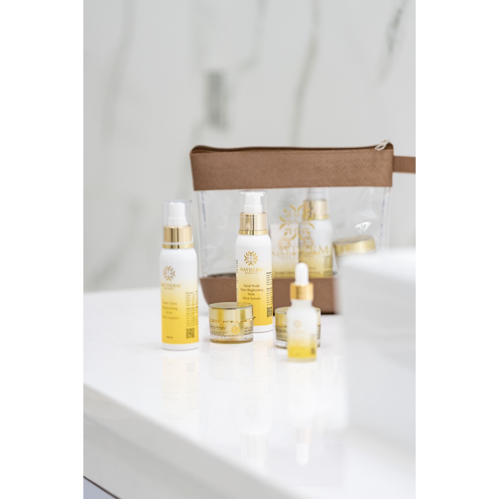 NayDerm Aesthetic Skincare Paket Glow Brightening Plus Serum Dna Salmon