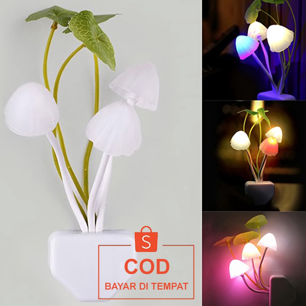 ✅COD Lampu Tidur Jamur Led Hias Tumblr Pentol Sensor Cahaya Menyala 7 Warna Dekorasi Walpaper Wallpaper Dinding Hiasan Kamar Ruang Tamu Perlengkapan Rumah Unik