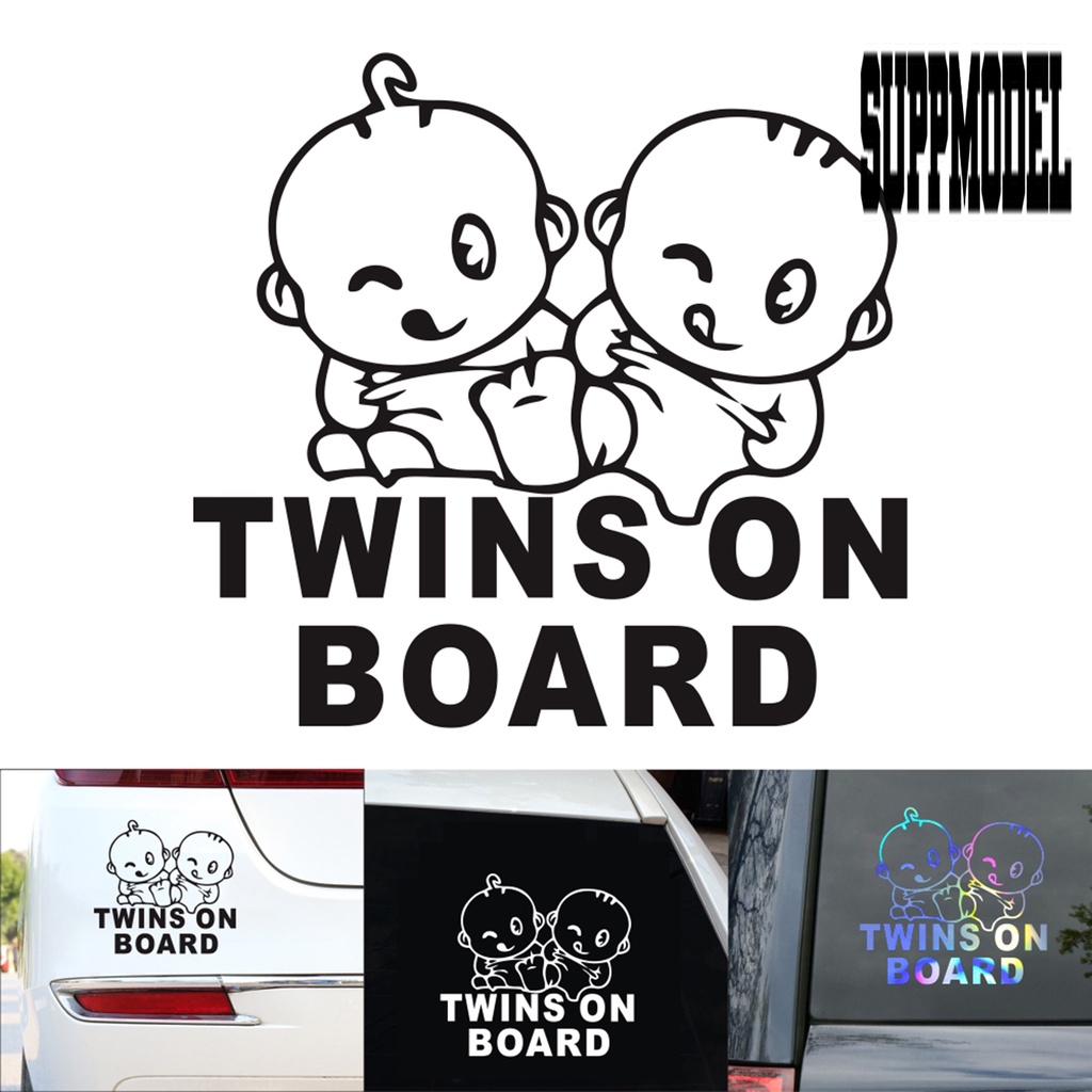 Stiker Motif BABY ON BOARD Warna Cerah Untuk Dekorasi Mobil