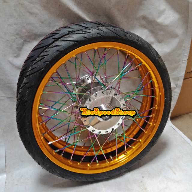 Velg Vixion New/Old Velg Gold JariJari Pelangi Plus Ban