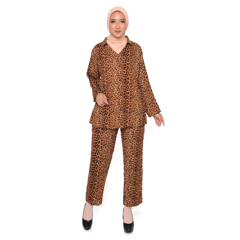 BESTSELLER ONESET LEOPARD JUMBO BAHAN RAYON PREMIUM SIZE L-XL-XXL BISA COD