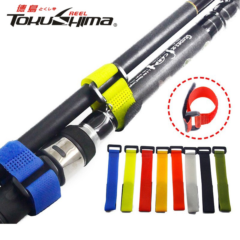 1Pcs 20cm Fishing Rods Straps 5 Colors Magic Tape Strap Spinning Rod Tie Belt Fish Pole Holders Accessories