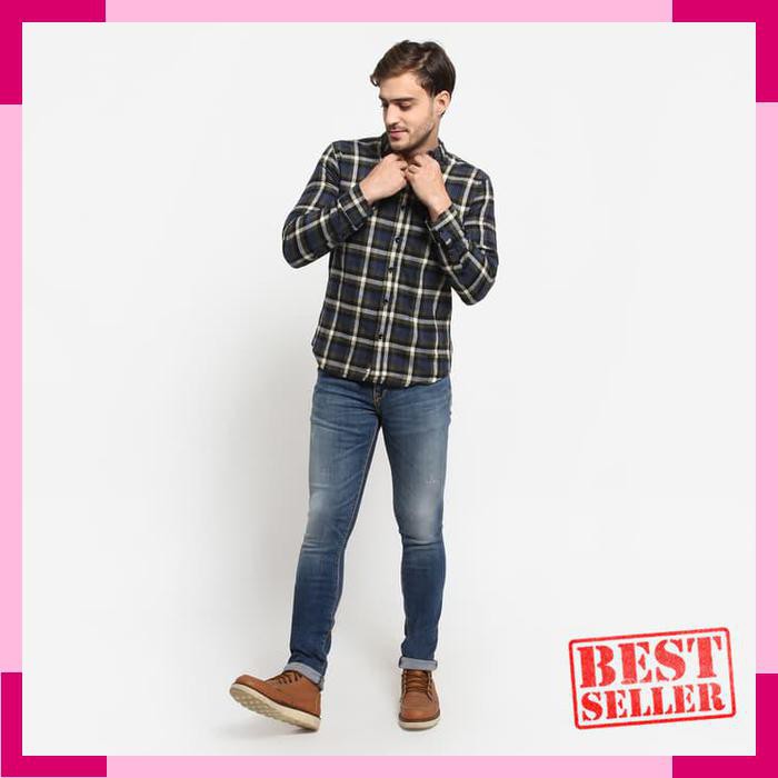 Populer ENERGIE Jeans Pria Original - Kurt Jeans Slim Fit - Biru- 33