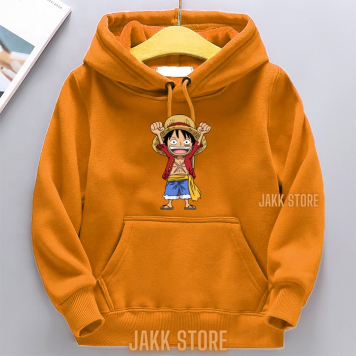 Sweater Anak Laki Laki Perempuan/Switer LUFFY ONE PIECE Anak Usia 2-15 Tahun/Hoodie Anak Lucu/Hodie Anak Anak Terbaru