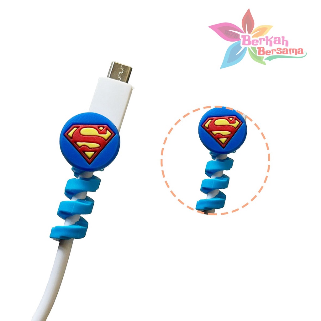 Cable Saver TWIST Cable Protector SPIRAL Pelindung Ujung Kabel karakter android iphone BB6638