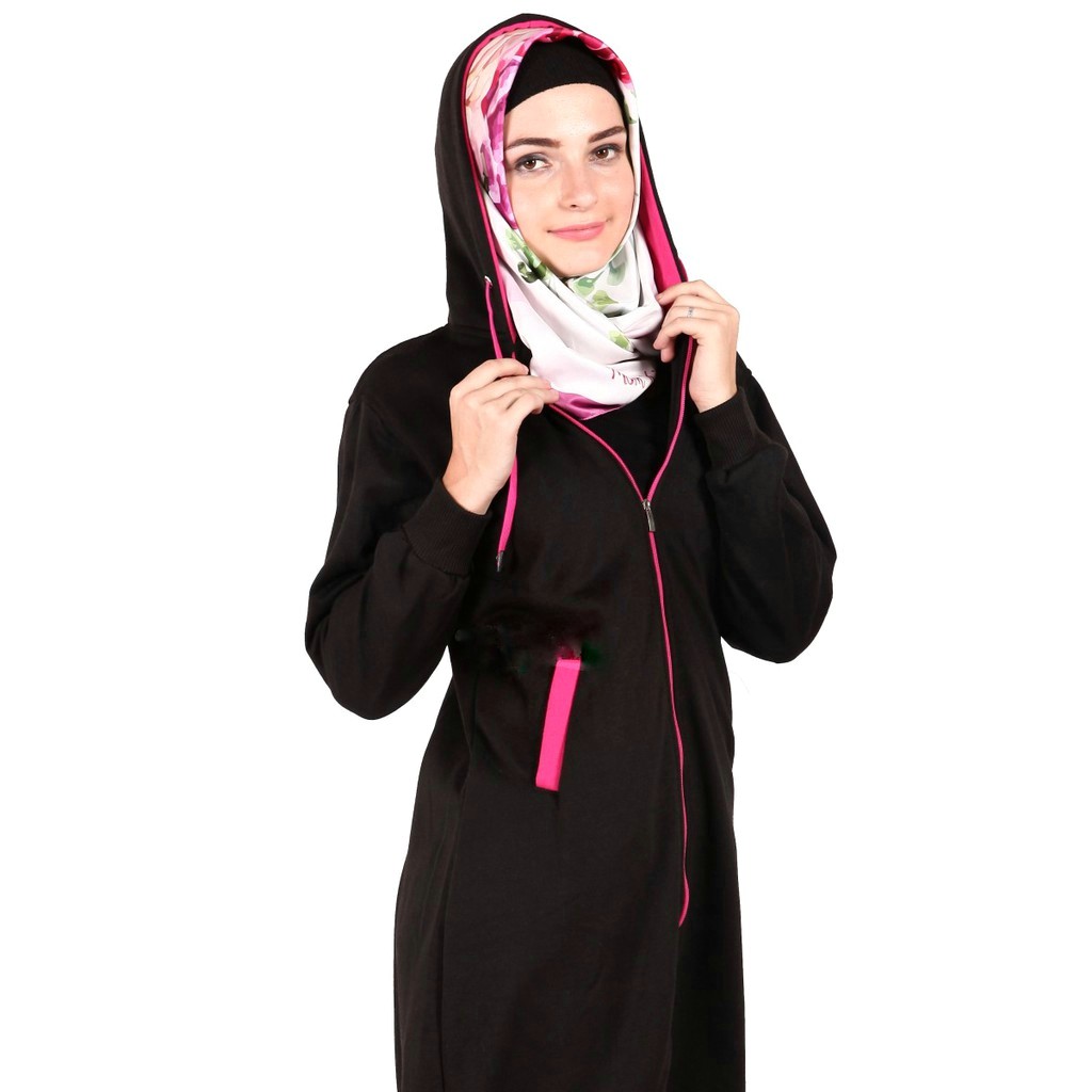 Promo Jaket Bolak-Balik Parasut Hijab Sonya Jacket l Cewek l Jaket polos Wanita polosqu.id