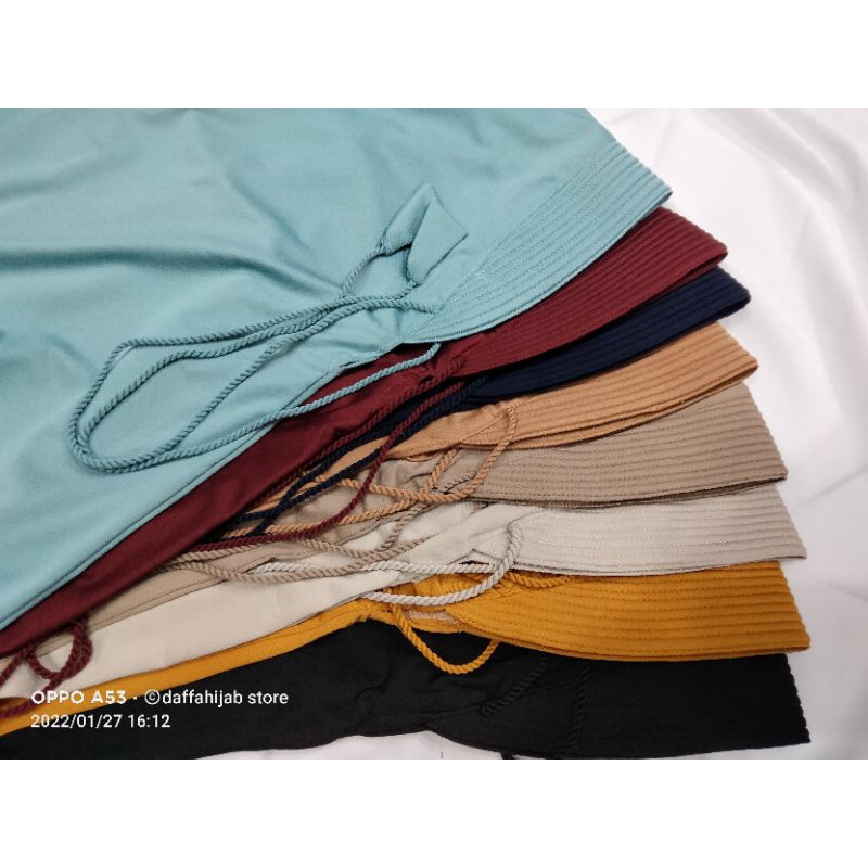 hijab jersey tali tambang/bergo jersey tali kepang/hijab jersey tali kepang/kerudung jersey tambang/hijab tali tambang polos variasi-1