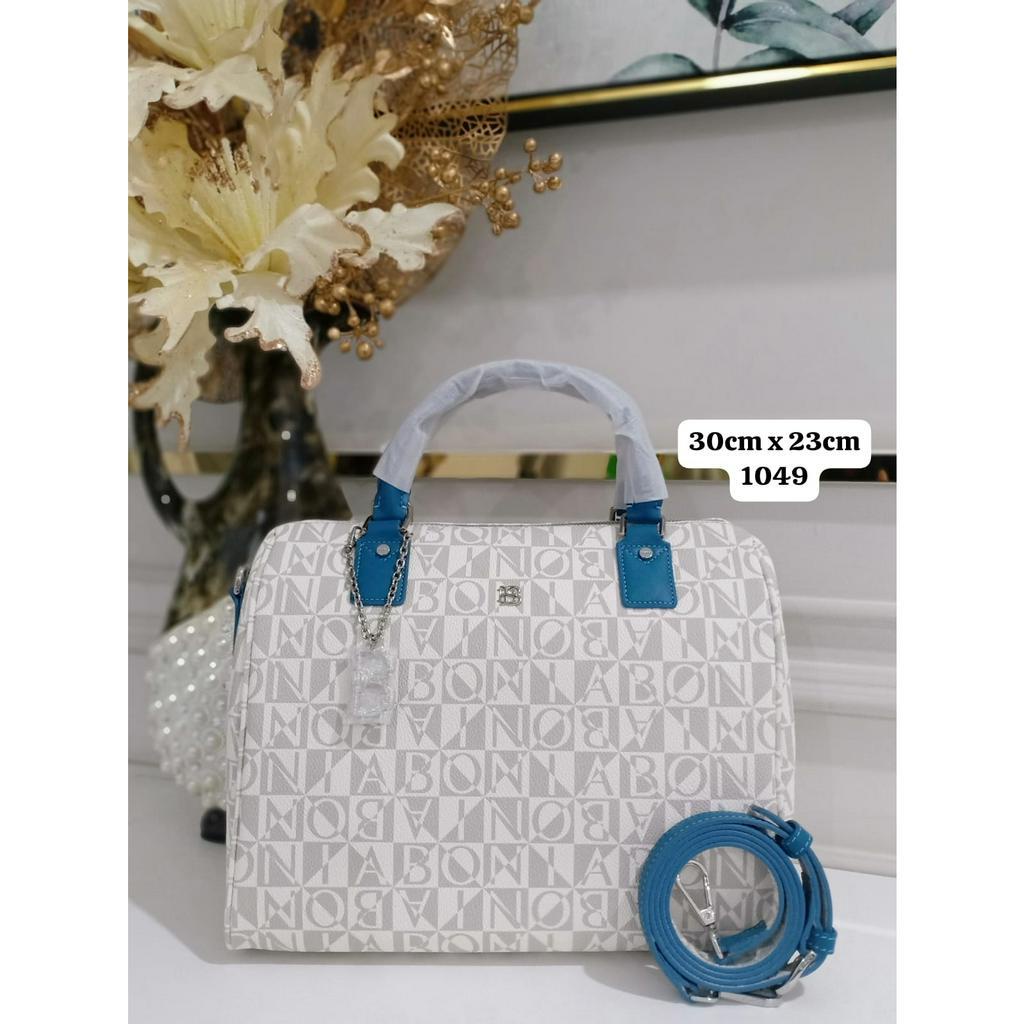 tas speedy L mono putih bonia original