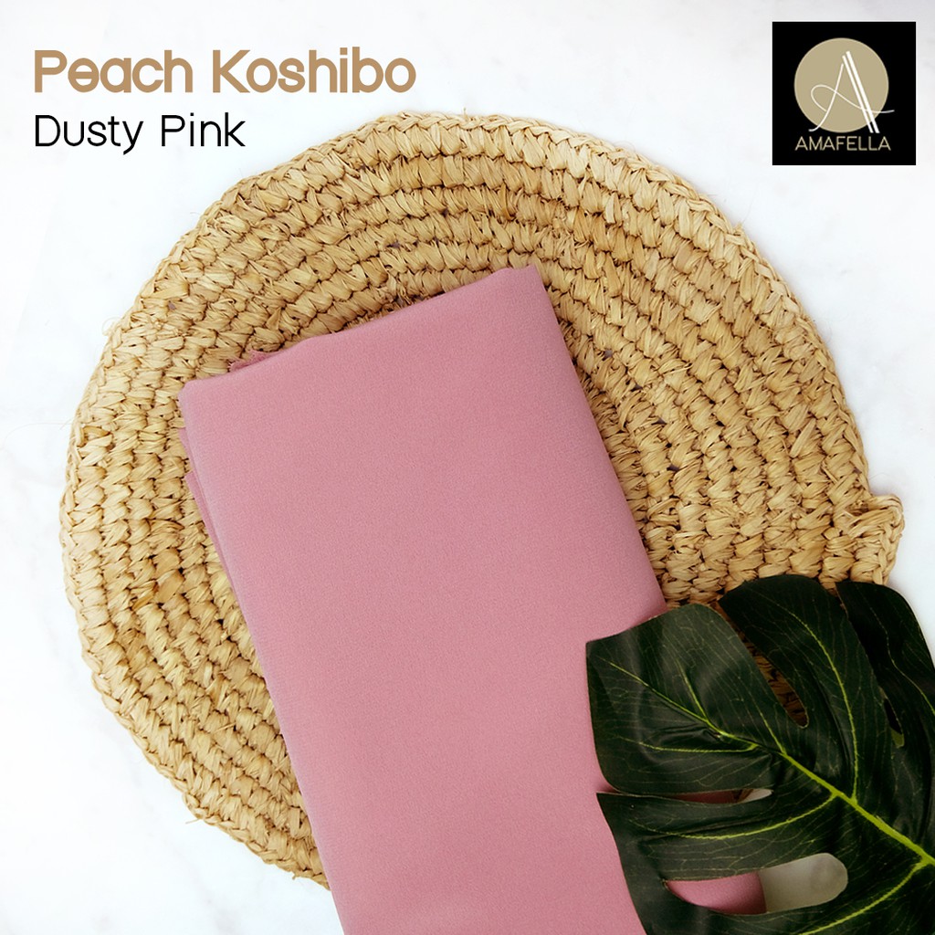 1/2 meter Kain Peach Koshibo Premium Wolly Crepe Tebal