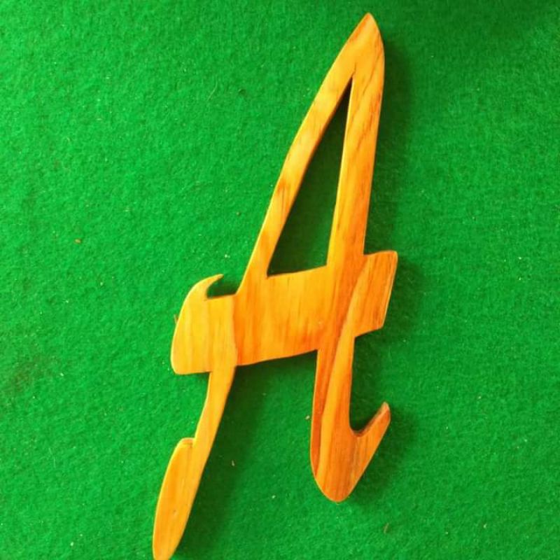 HURUF & ANGKA timbul costume kayu jati belanda