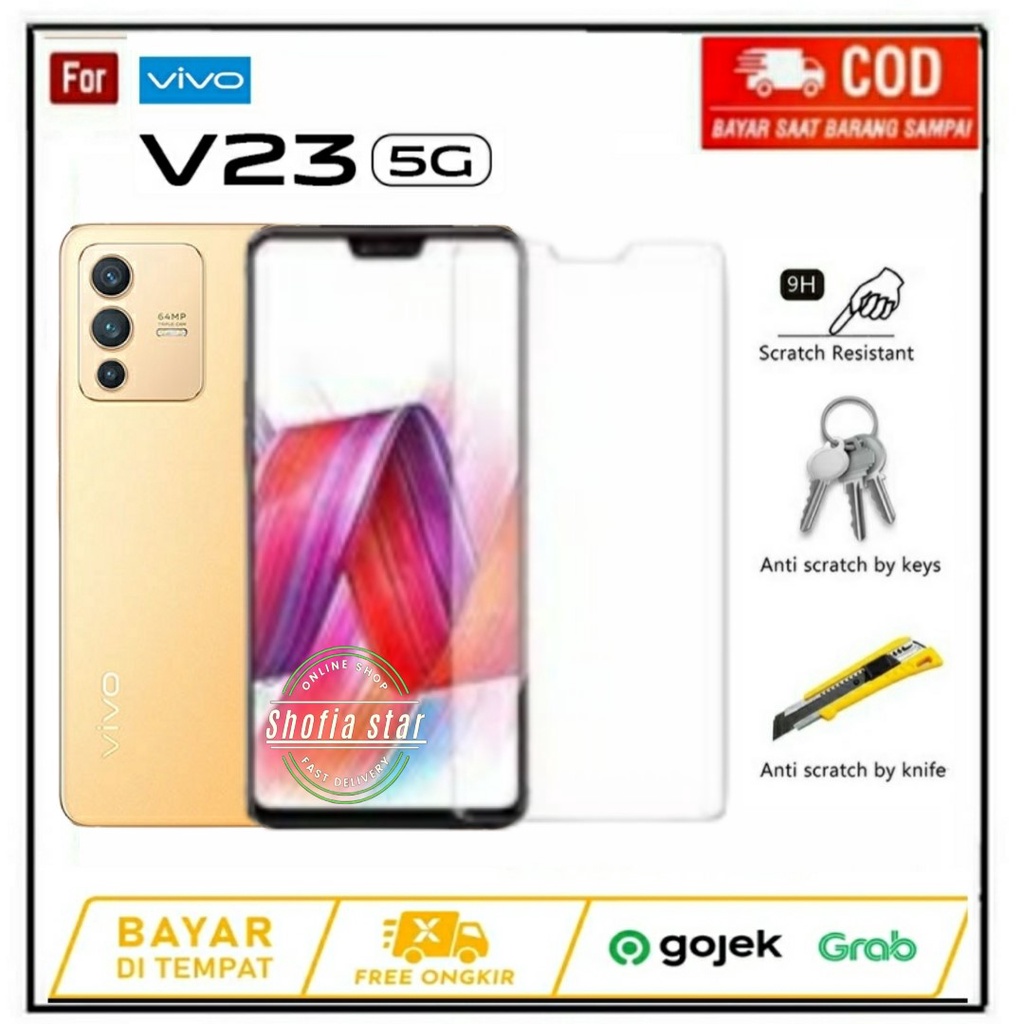 TEMPERED GLASS BENING VIVO V23 5G TG LAYAR ANTIGORES KACA FULL COVER