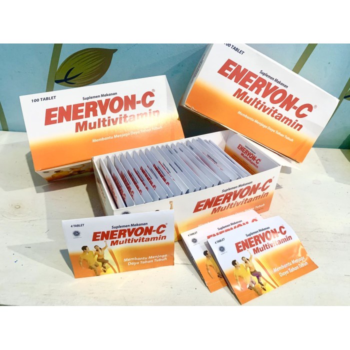 ENERVON-C BOX Isi 100 Tablet Enervon C Strip Multivitamin Vitamin C