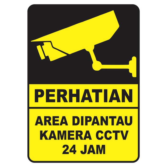 

Sticker Stiker Label CCTV Bahan Vinyl Anti Air
