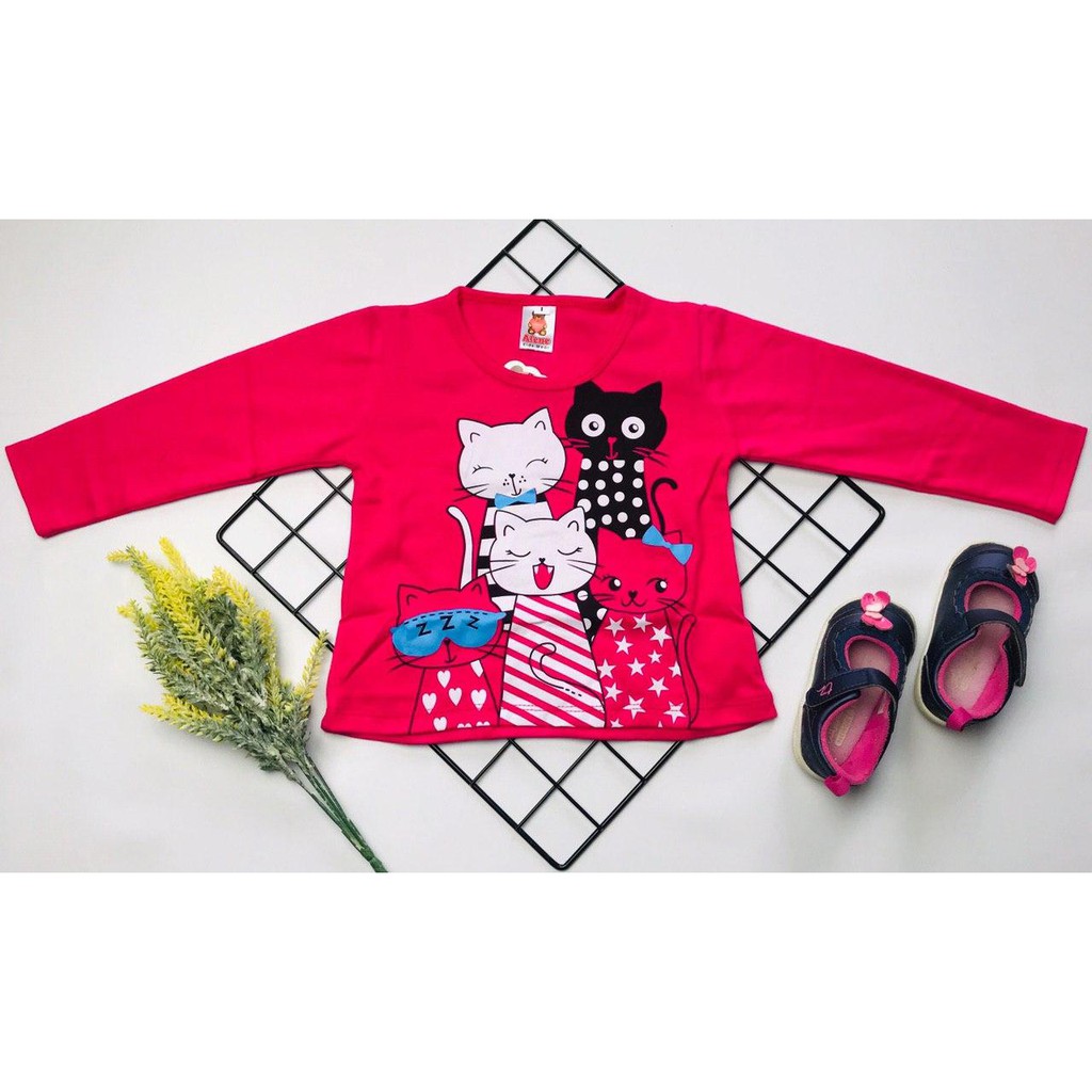 PAKET HEMAT KAOS ATASAN ANAK PEREMPUAN ISI 3 PCS MOTIF RANDOM TANGAN PANJANG