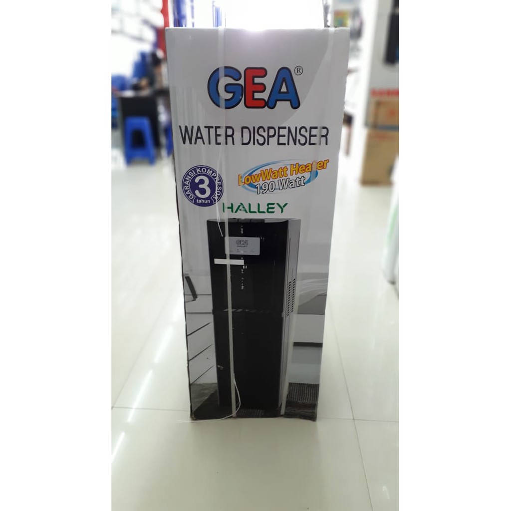 PROMO WATER DISPENSER GEA HALLEY GALON BAWAH HOT &amp; COOL