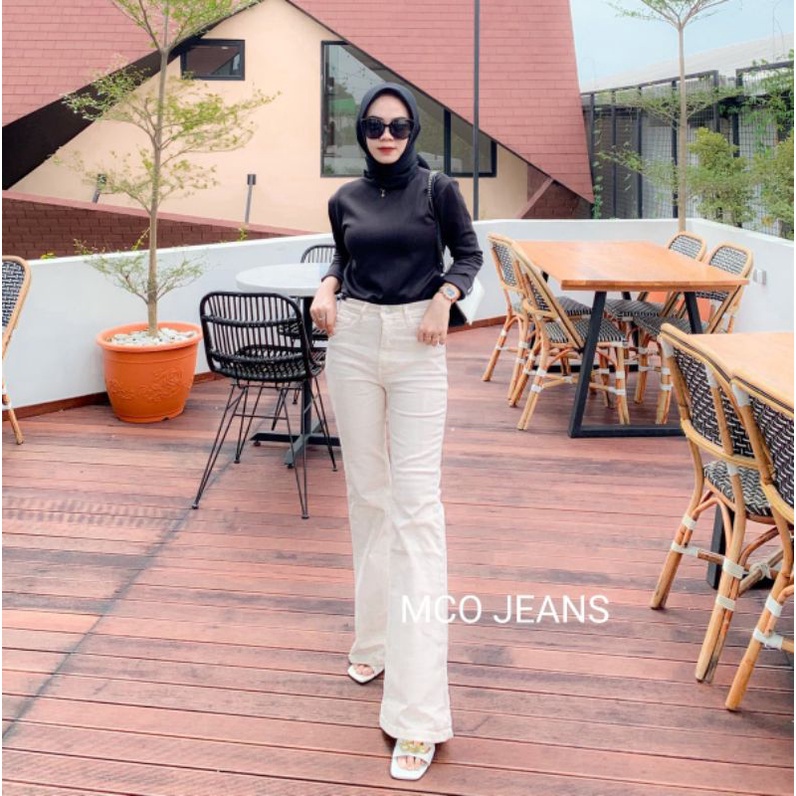 OOTD SZ 27-34 Jeans Cutbray Cream Premium - Cutbray Hijabers Gemoy