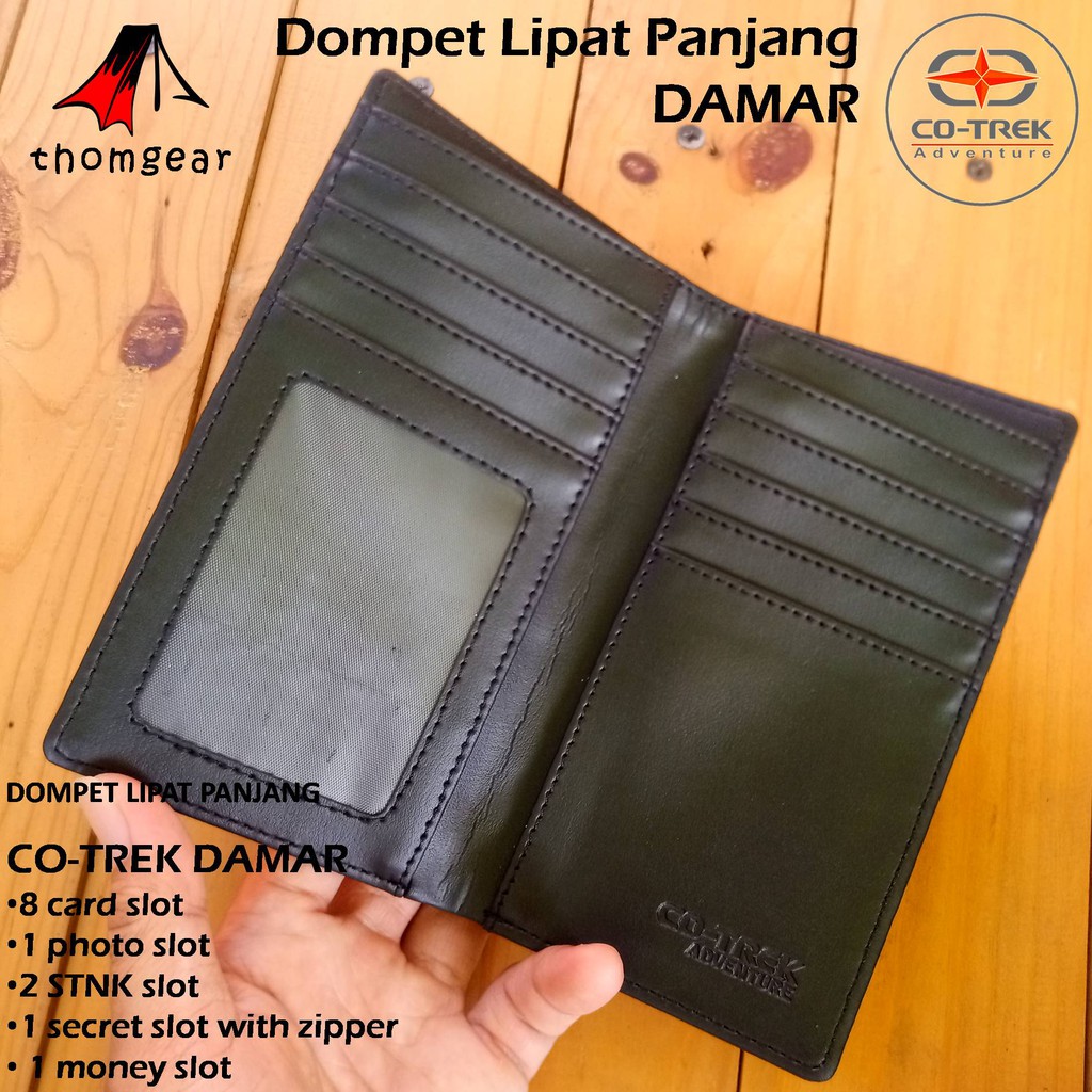 Thomgear Dompet Panjang Pria Co-Trek Adventure Damar Kulit Sintetis Berkualitas Dompet Outdoor Style