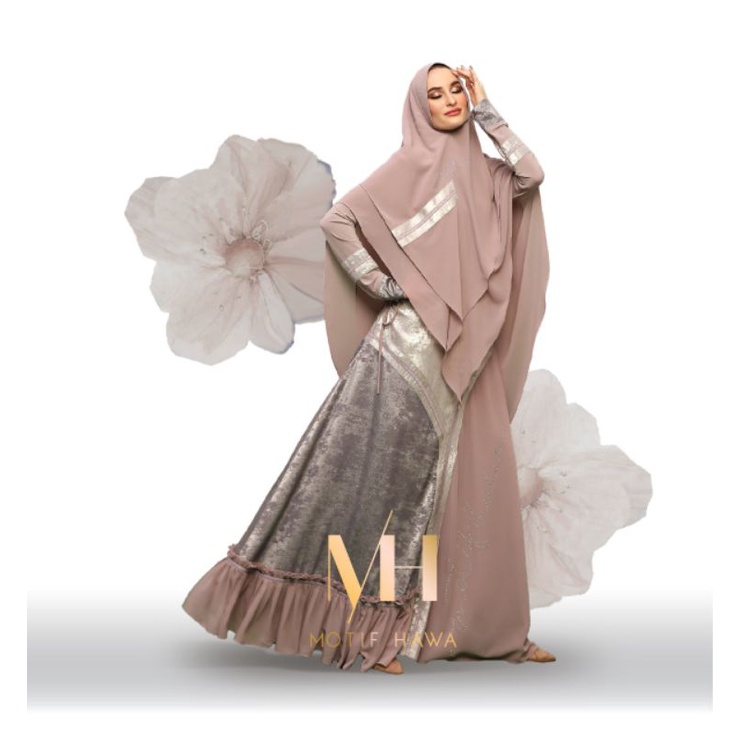 Gamis Syar'i MH-Aruna Series By Motif Hawa / Syar'i Set Khimar / Syar'i Pesta Elegan / Syar'i Premiu