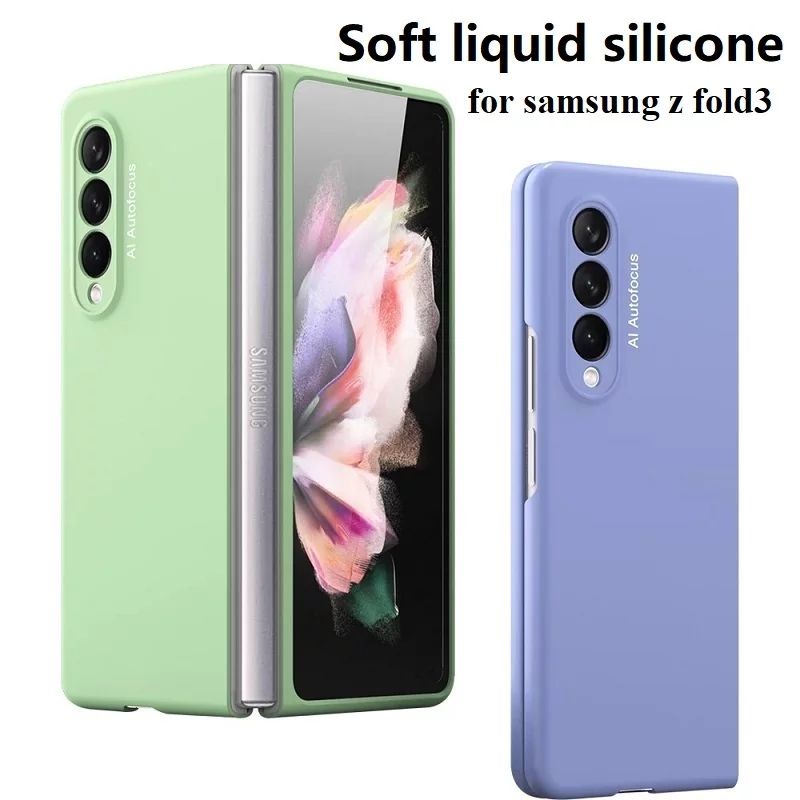 Hard Case Samsung Galaxy Z Fold 3 4 Silikon Liquid Silica Gel Macaron Candy