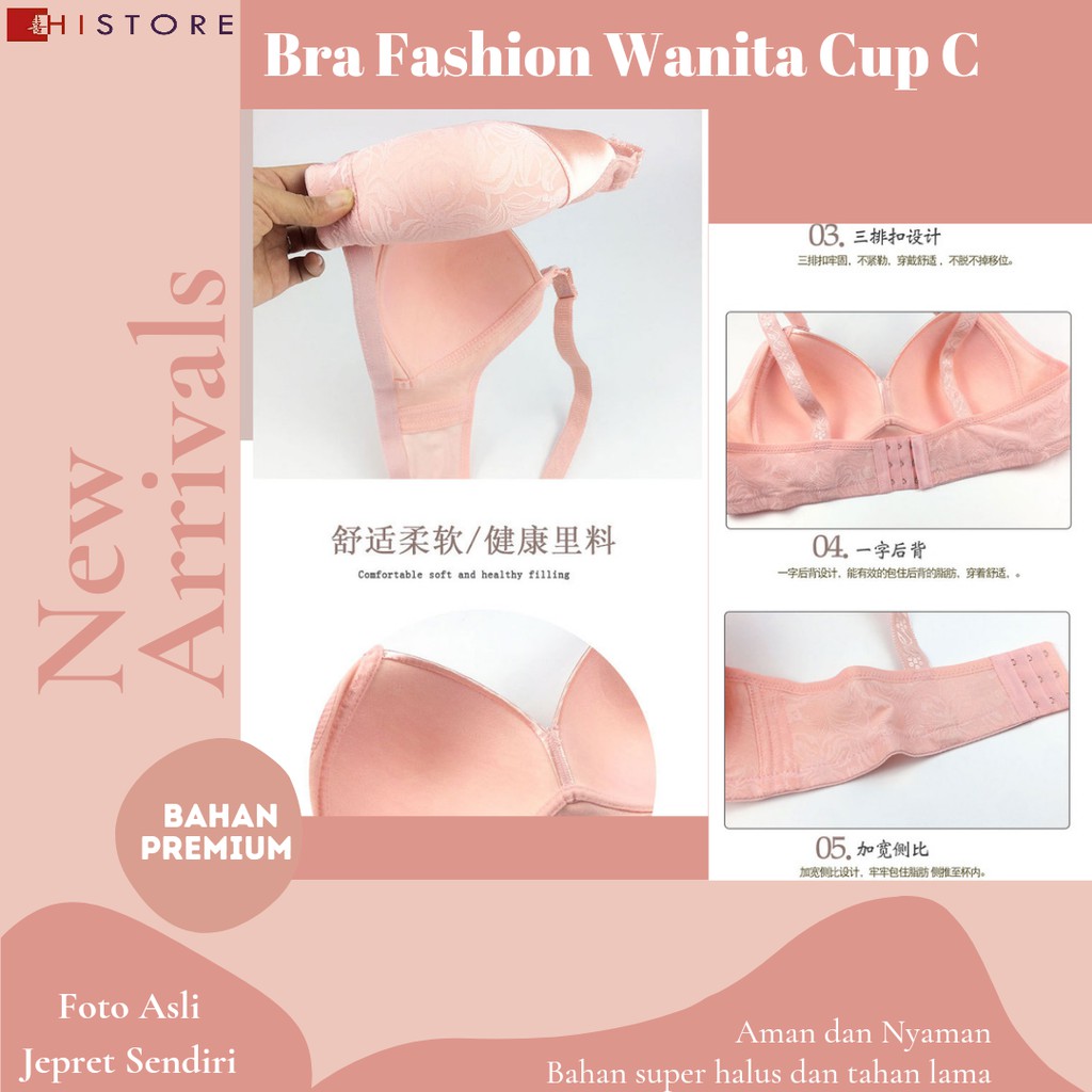 [HI]Bra BH JUMBO CUP C Fashion Wanita Bra wanita Premium BH Busa Tipis Tanpa Kawat Sangat Nyaman 888