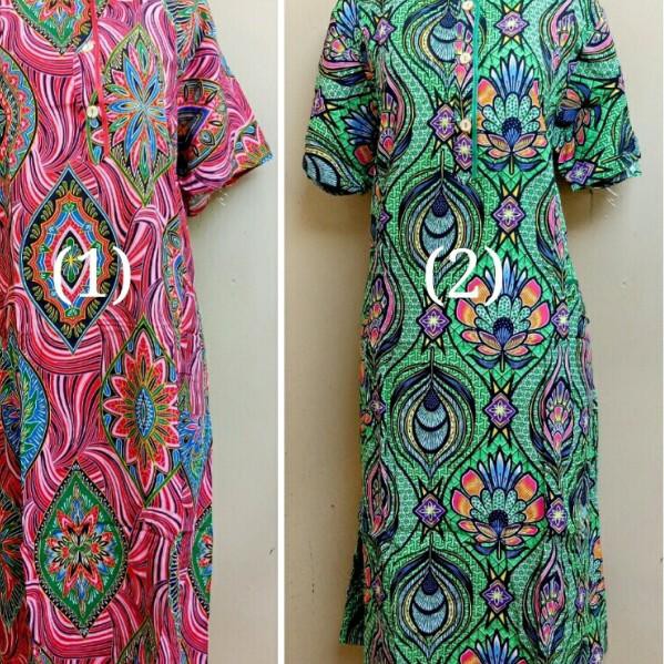 ✬ Daster Batik Kencana Ungu Label Biru Lengan pendek Kode 36 (KUB 36) ♛