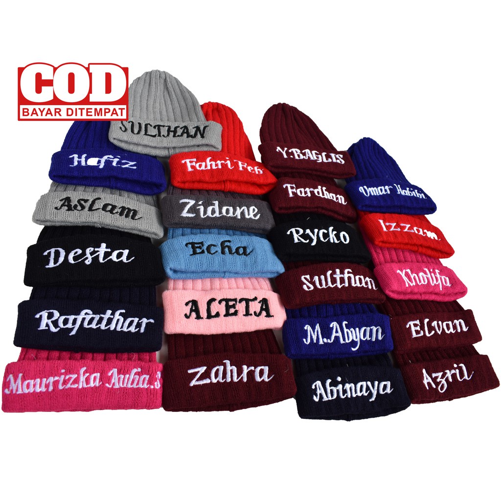 COD TOPI KUPLUK ANAK DEWASA BORDIR NAMA CUSTOM NAMA REQUEST NAMA MURAH