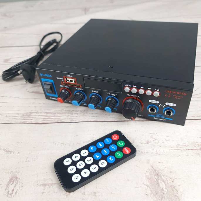 VCACA Car Audio Amplifier Bluetooth 5.0 Stereo 2 Channel 800W BT-309A