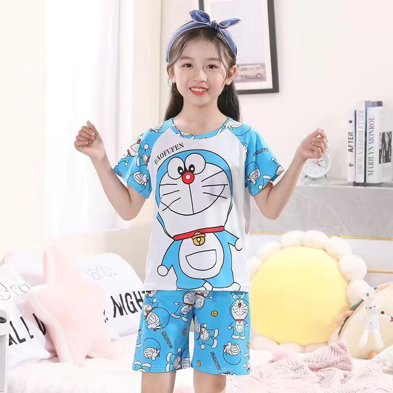 Setelan Baju Anak Couple Import 2-10Thn  Piyama Anak Murah Lengan Pendek