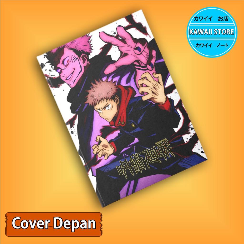 

Notebook / Pocket book Hard Cover Anime Jujutsu Kaisen ITADORI YUJI SUKUNA depan uk A5 & A6 / Notes Book