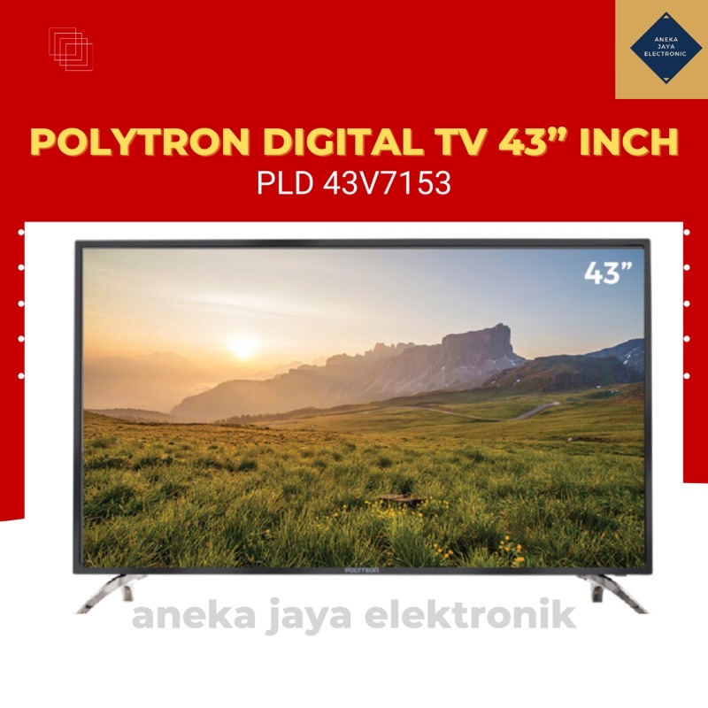 LED TV POLYTRON DIGITAL 43” Inch PLD 43V7153 / TV DIGITAL POLYTRON