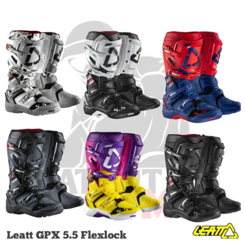 SEPATU BOOT LEATT GPX 5.5 FLEXLOCK, SEPATU TRAILL LEATT 5.5, SEPATU CROSS LEATT