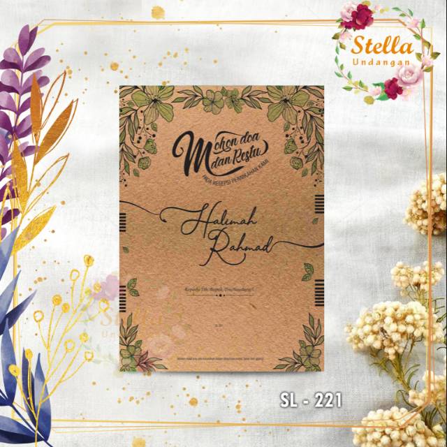 Blangko Undangan Pernikahan SL 221/ Blangko Undangan Kosong