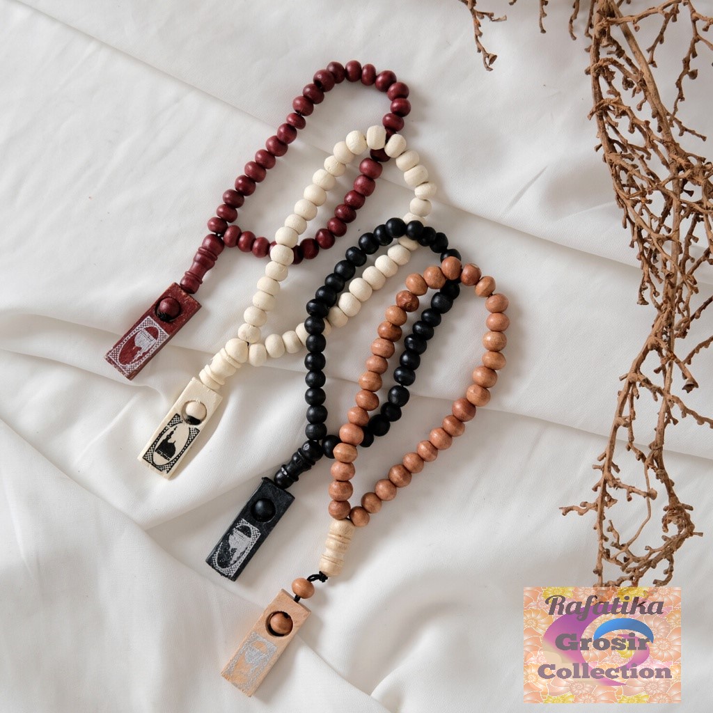 TASBIH KAYU PENDEK 33 BUTIR, OLEH OLEH HAJI UMROH SOUVENIR PERNIKAHAN, WARNA KOMPLIT GROSIR DAN ECERAN