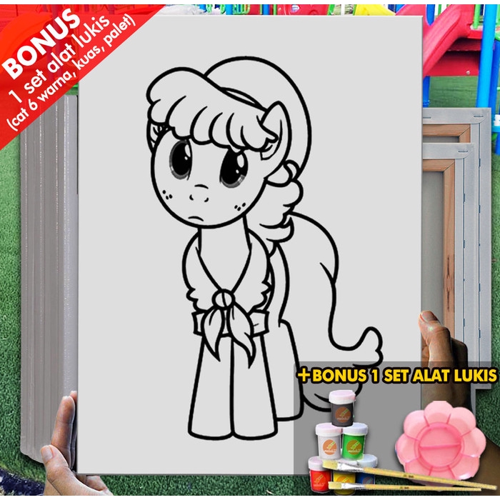 

Kanvas Lukis Anak Hama My Little Pony 30x40 cm MEL1131 Mewarnai Coloring