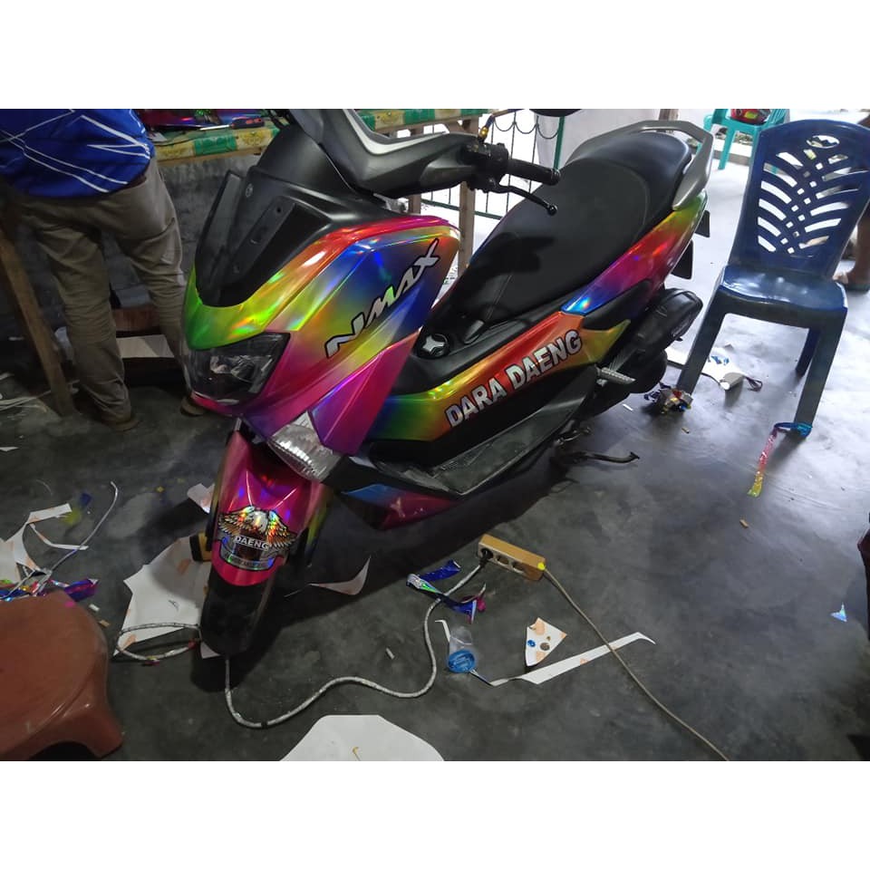 Decal Nmax Full Body Bahan Hologram Pelangi