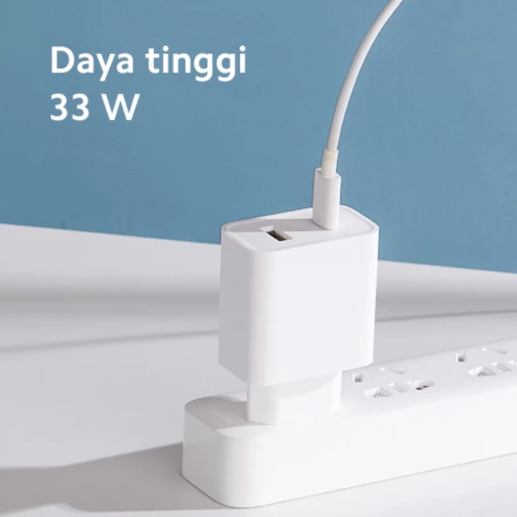 Xiaomi Mi 33W Wall Charger Type A + Type C Charger Kepala HP