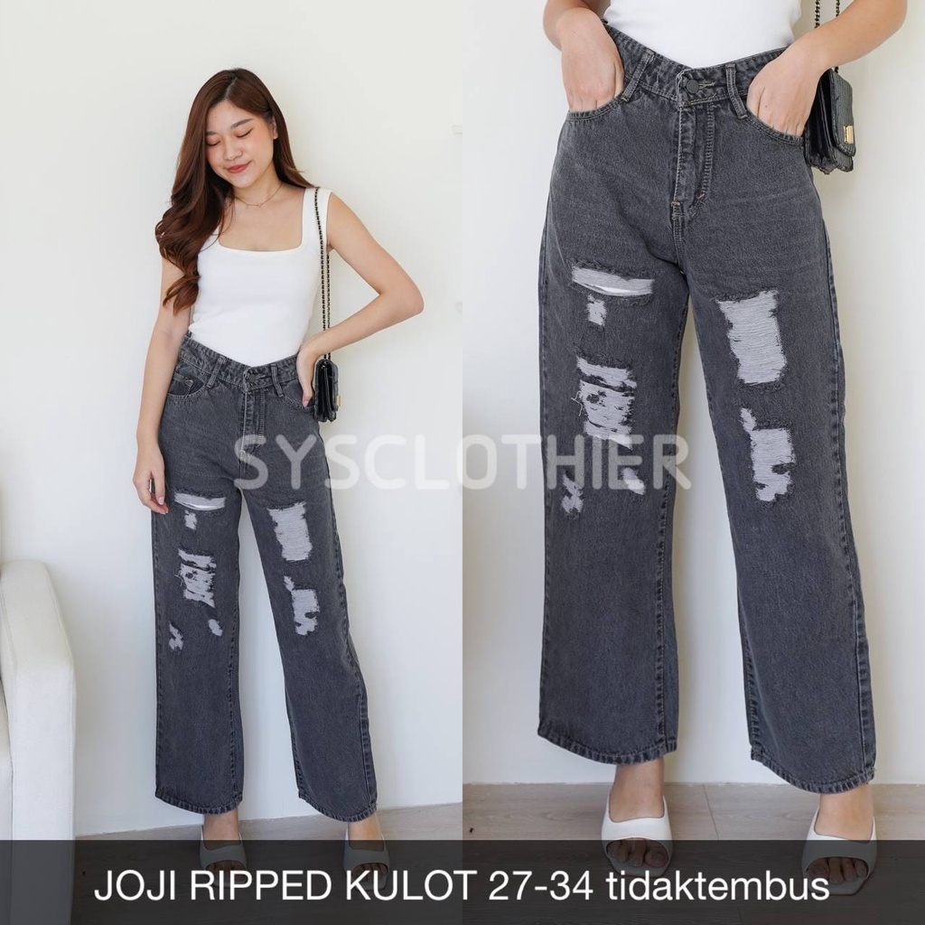 CELANA JEANS WANITA JOJI RIPPED KULOT-SYSCLOTHIER