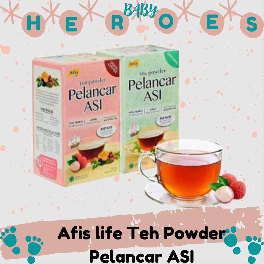 Afis life Teh Powder Pelancar ASI / 100% Herbal / 20 sachet @ 5 gr