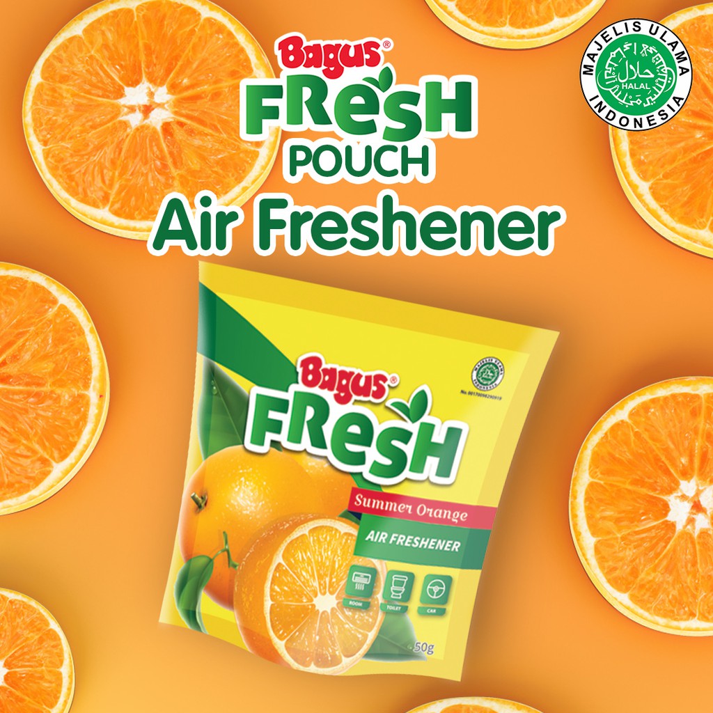 Bagus FRESH Air Freshener Pouch 50g Summer Orange Pewangi Pengharum Ruangan W-21523