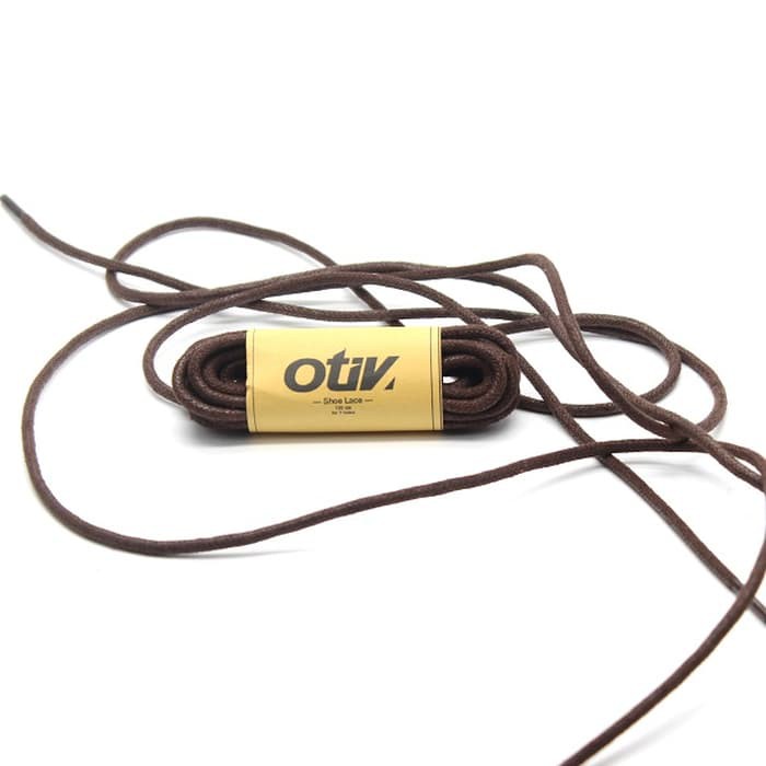 Unik Tali Sepatu Lilin Bulat Warna Coklat Murah