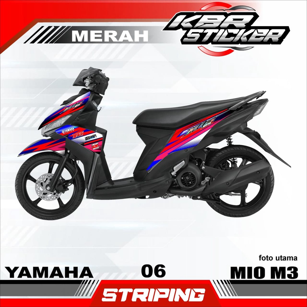 (cod) Striping Variasi Mio Z / Mio M3 -Mio 125 Stiker Sticker Skotlet Motor 06