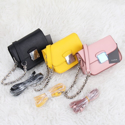 Ekslusive 4512 HOT RESTOCK TAS ZARA TALI RANTAI CANTIK, LENGKAP DENGAN 2 TALI + DUSTBAG ZARA