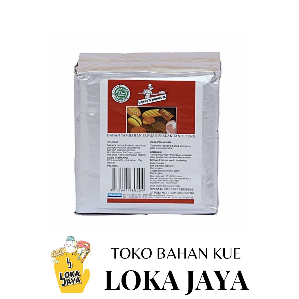 

BAKER BONUS BAKER'S BONUS A BREAD IMPROVER 500GR / PENGEMBANG ROTI